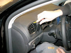 Brodit ProClip 804262 voor Volkswagen Jetta SportsWagen 2010-2014, Volkswagen GTI 2010-2014 e.a. - montagepositie op dashboard