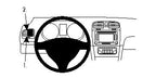 Brodit ProClip 804262 voor Volkswagen Jetta SportsWagen 2010-2014, Volkswagen GTI 2010-2014 e.a. - productfoto zwarte ABS montagebasis