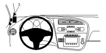 Brodit ProClip 804274 voor Seat Leon 2006-2012 - productfoto zwarte ABS montagebasis