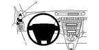 Brodit ProClip 804356 voor Toyota Prius 2010-2016 - productfoto zwarte ABS montagebasis