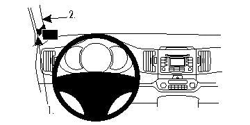 Brodit ProClip 804559 voor Kia Sportage 2011-2013 - productfoto zwarte ABS montagebasis