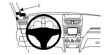 Brodit ProClip 804568 voor Suzuki Swift 2011-2017 - productfoto zwarte ABS montagebasis