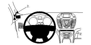 Brodit ProClip 804572 voor Ford Grand C-Max 2011-2018, Ford C-Max 2011-2018 en Ford C-Max 2013-2018 - productfoto zwarte ABS montagebasis