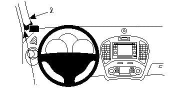 Brodit ProClip 804574 voor Nissan Juke 2011-2019 - productfoto zwarte ABS montagebasis