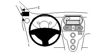 Brodit ProClip 804670 voor Citroen C-Zero 2010-2017, Mitsubishi i-MiEV 2010-2017 en Peugeot iOn 2010-2017 - productfoto zwarte ABS montagebasis