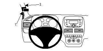 Brodit ProClip 804695 voor Fiat Doblò 2010-2014 en Opel Combo 2012-2018 - productfoto zwarte ABS montagebasis