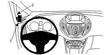 Brodit ProClip 804851 voor Ford B-Max 2013-2018 - productfoto zwarte ABS montagebasis