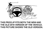 Brodit ProClip 804858 voor Ford Transit Custom 2013-2023 en Ford Tourneo Custom 2013-2018 - productfoto zwarte ABS montagebasis