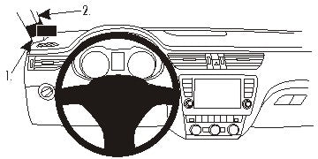 Brodit ProClip 804887 voor Skoda Octavia III 2013-2021 - productfoto zwarte ABS montagebasis