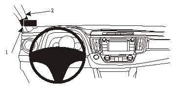 Brodit ProClip 804894 voor Toyota RAV 4 2013-2018 - productfoto zwarte ABS montagebasis