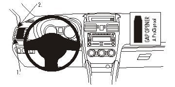 Brodit ProClip 804905 voor Subaru Levorg 2016-2021 en Subaru Forester 2013-2017 - productfoto zwarte ABS montagebasis