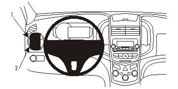 Brodit ProClip 804976 voor Chevrolet Trax 2014-2016 - productfoto zwarte ABS montagebasis