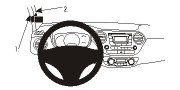 Brodit ProClip 804988 voor Hyundai i10 2014-2019 - productfoto zwarte ABS montagebasis