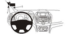 Brodit ProClip 804990 voor Ford Transit Connect 2014-2017 en Ford Tourneo Connect 2014-2017 - productfoto zwarte ABS montagebasis