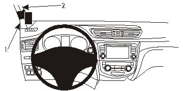 Brodit ProClip 804994 voor Nissan Qashqai 2014-2021 - productfoto zwarte ABS montagebasis