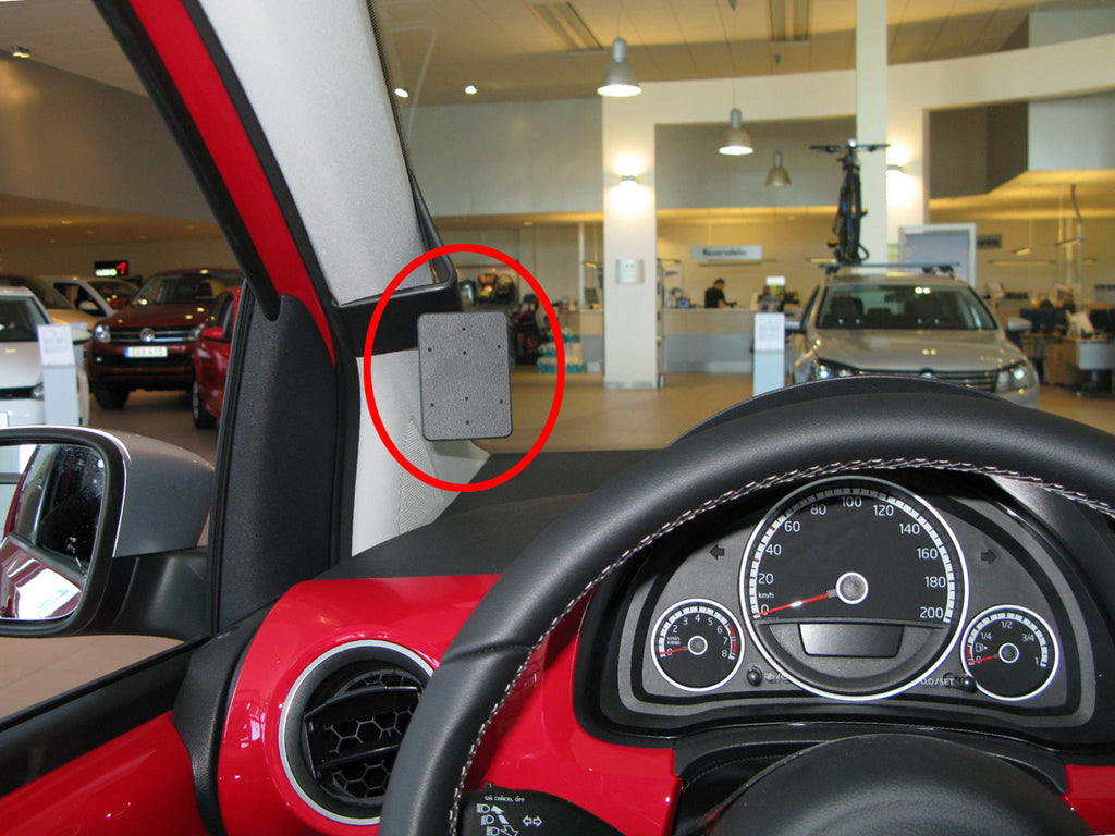 Brodit ProClip 804997 voor Seat Mii 2012-2022, Skoda Citigo 2012-2022 en Volkswagen UP 2012-2019 - productfoto zwarte ABS montagebasis