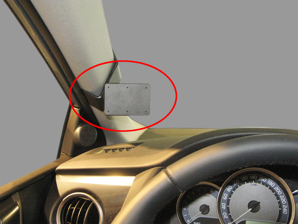 Brodit ProClip 805049 voor Toyota Auris Full Hybrid 2013-2019 en Toyota Auris 2013-2019 - productfoto zwarte ABS montagebasis