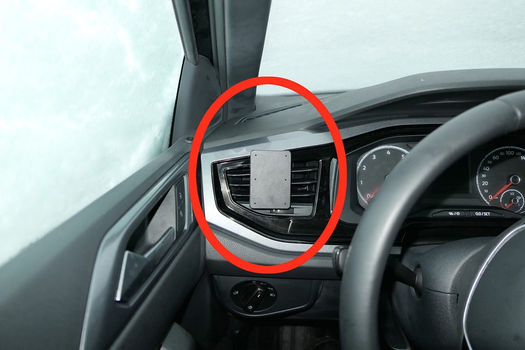 Brodit ProClip 805483 voor Volkswagen Polo 2018-2025 - productfoto zwarte ABS montagebasis