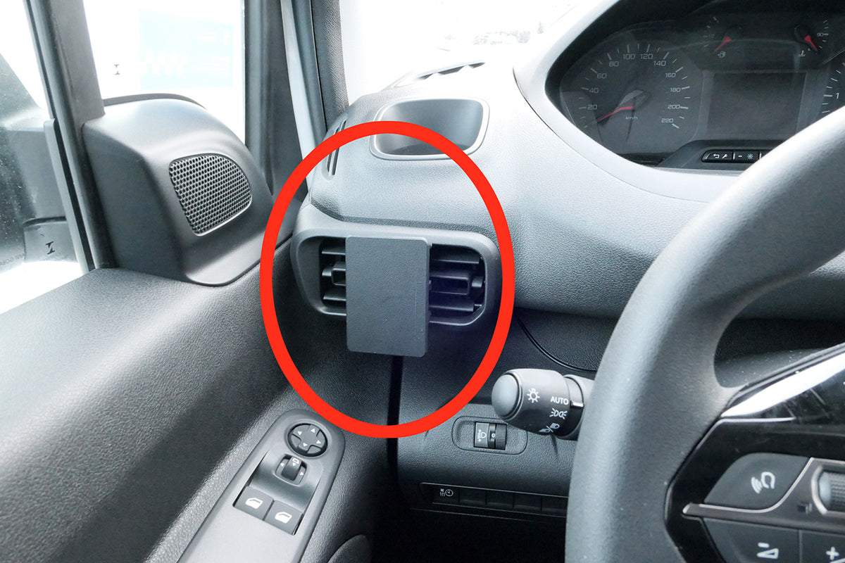 Brodit ProClip 805488 voor Citroen E-Berlingo 2025-2026, Citroen Berlingo III 2019-2026 e.a. - productfoto zwarte ABS montagebasis
