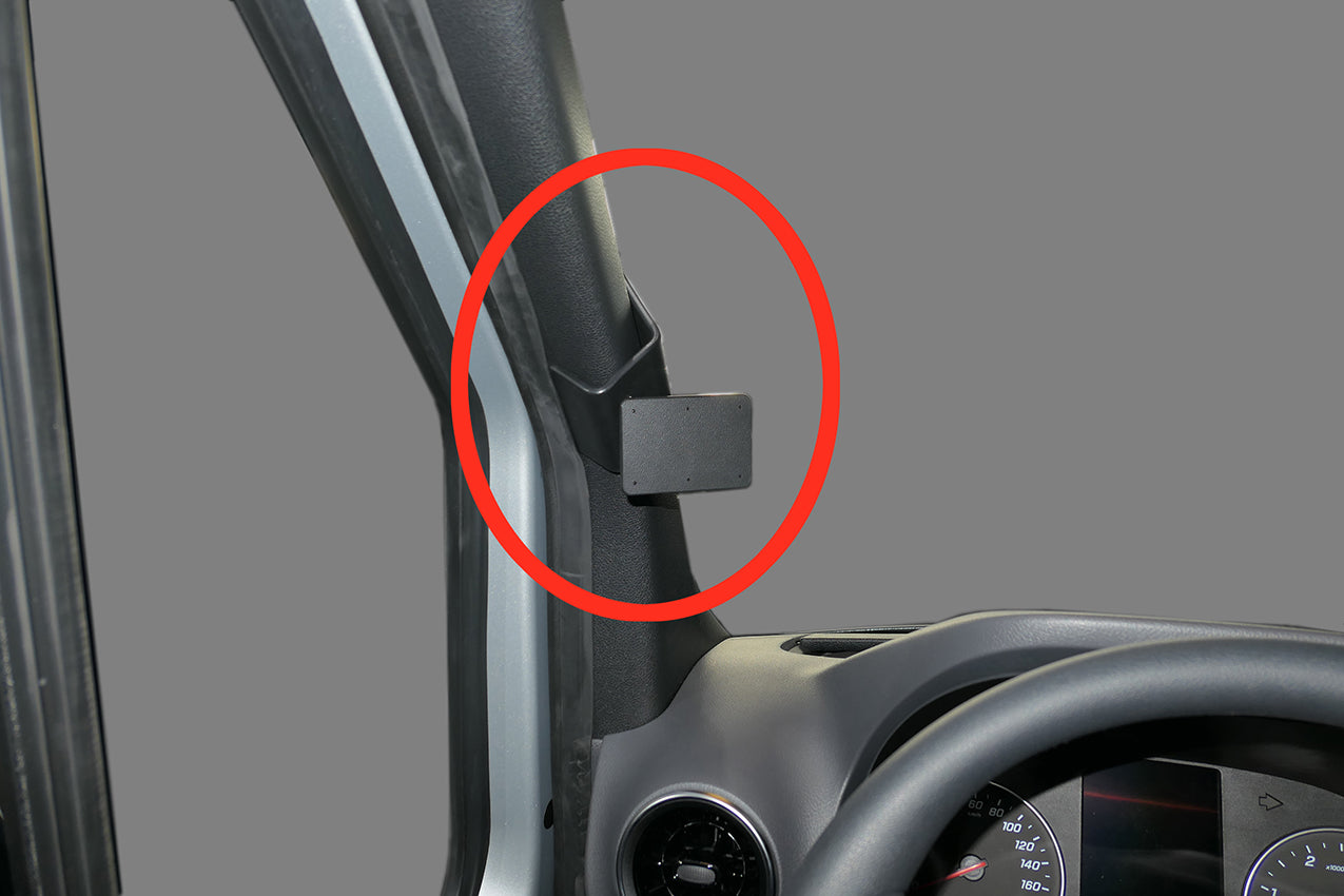 Brodit ProClip 805490 voor Mercedes Benz Sprinter 2019-2026 - productfoto zwarte ABS montagebasis