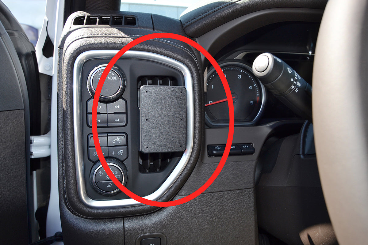 Brodit ProClip 805617 voor Chevrolet Silverado 2020-2024 - productfoto zwarte ABS montagebasis