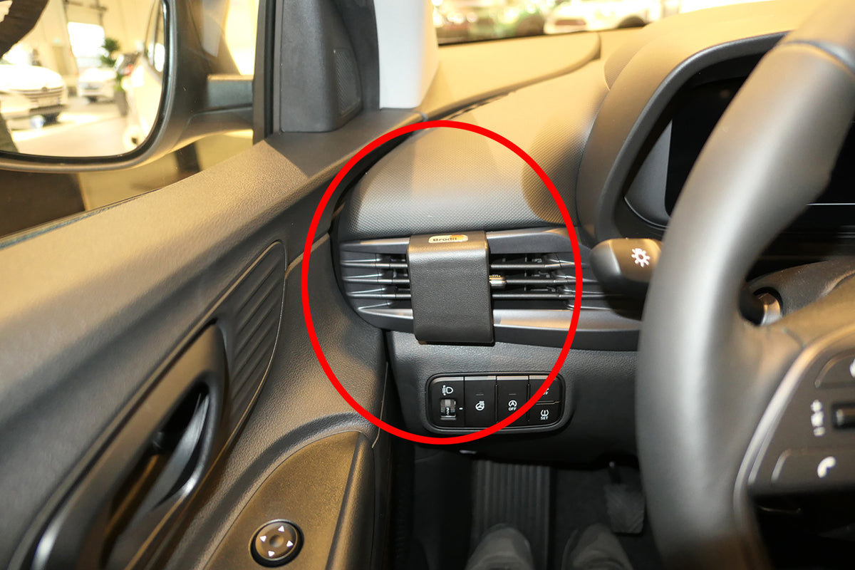 Brodit ProClip 805660 voor Hyundai i20 2021-2026 en Hyundai Bayon 2021-2026 - productfoto zwarte ABS montagebasis