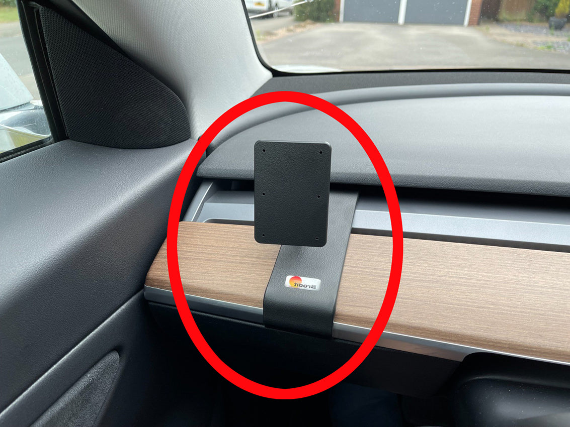 Brodit ProClip 805766 voor Tesla Model Y 2020-2025 en Tesla Model 3 2018-2024 - productfoto zwarte ABS montagebasis