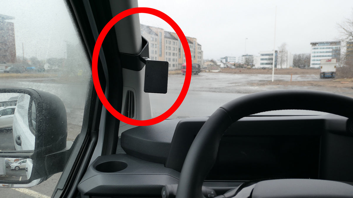 Brodit ProClip 806029 voor Ford Transit Custom 2024-2026, Ford Tourneo Custom 2024-2026 e.a. - productfoto zwarte ABS montagebasis