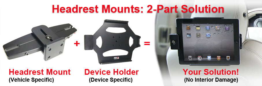 Brodit hoofdsteun mount voor Volvo XC90, Volvo XC60 en Volvo V90 | 811 - productfoto 8