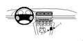 Brodit ProClip 832281 voor BMW 5-series M5 E39 1996-2003 - montagepositie op dashboard