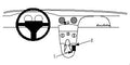 Brodit ProClip 832330 voor Fiat Barchetta 1995-2007 - montagepositie op dashboard