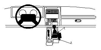 Brodit ProClip 832383 voor Jeep Wrangler 1997-2002 en Jeep Sahara 1997-2002 - productfoto zwarte ABS montagebasis