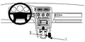 Brodit ProClip 832409 voor Volvo V70 1997-2000, Volvo S70 1997-2000 en Volvo C70 1997-2005 - montagepositie op dashboard