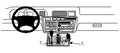 Brodit ProClip 832462 voor Lexus LX Series 1995-1998 en Toyota LandCruiser 1995-1998 - montagepositie op dashboard