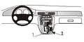 Brodit ProClip 832516 voor Jaguar XJR 1998-2003 en Jaguar XJ8 1998-2002 - montagepositie op dashboard