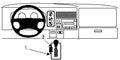Brodit ProClip 832546 voor Dodge Ram Pick Up 2500/3500 1998-2004 en Dodge Ram Pick Up 1500 1998-2001 - montagepositie op dashboard