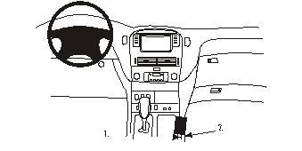 Brodit ProClip 832889 voor Lexus LS Series 2001-2006 - productfoto zwarte ABS montagebasis