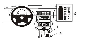 Brodit ProClip 832905 voor Mercedes Benz M-Class/ML 2000-2004 - productfoto zwarte ABS montagebasis