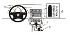 Brodit ProClip 832905 voor Mercedes Benz M-Class/ML 2000-2004 - productfoto zwarte ABS montagebasis