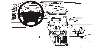 Brodit ProClip 832912 voor Volvo XC70 2000-2004 en Volvo V70 N 2000-2004 - productfoto zwarte ABS montagebasis