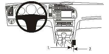 Brodit ProClip 833484 voor Saab 9-3 2003-2011 - productfoto zwarte ABS montagebasis