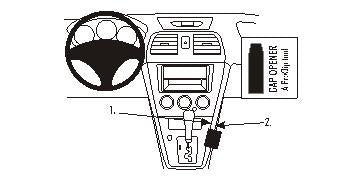 Brodit ProClip 833617 voor Subaru WRX 2005-2007, Subaru Outback Sport 2005-2007 en Subaru Impreza 2005-2007 - productfoto zwarte ABS montagebasis