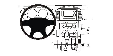 Brodit ProClip 833699 voor Jeep Grand Cherokee 2005-2010 en Jeep Commander 2006-2010 - productfoto zwarte ABS montagebasis
