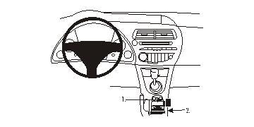 Brodit ProClip 833734 voor Honda Civic 2006-2009 - productfoto zwarte ABS montagebasis