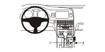 Brodit ProClip 833814 voor Audi Q7 2006-2015 - productfoto zwarte ABS montagebasis