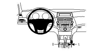 Brodit ProClip 834100 voor Honda Accord Crosstour 2010-2012 en Honda Accord 2008 - productfoto zwarte ABS montagebasis