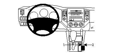 Brodit ProClip 834163 voor Toyota Tacoma 2005-2015 - productfoto zwarte ABS montagebasis