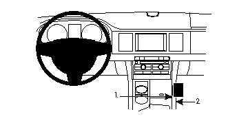 Brodit ProClip 834201 voor Jaguar XF 2009-2015 - productfoto zwarte ABS montagebasis