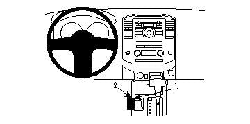 Brodit ProClip 834321 voor Nissan Xterra 2009-2012, Nissan Frontier 2009-2012 en Suzuki Equator 2009-2012 - productfoto zwarte ABS montagebasis