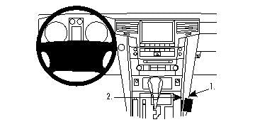 Brodit ProClip 834325 voor Lexus LX Series 2008-2015 - productfoto zwarte ABS montagebasis